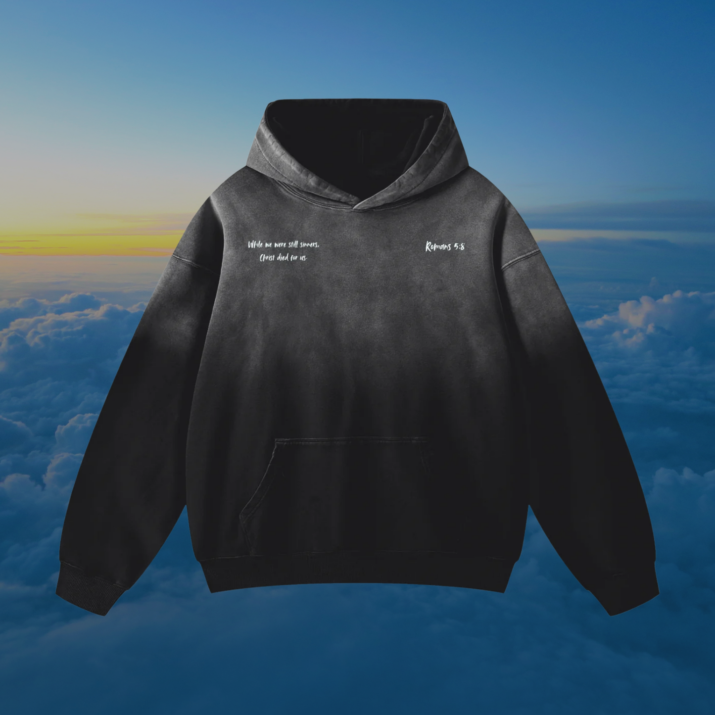 Undeserved Love | AbbaFit Premium Verse Sun-fade Hoodie - Romans 5:8