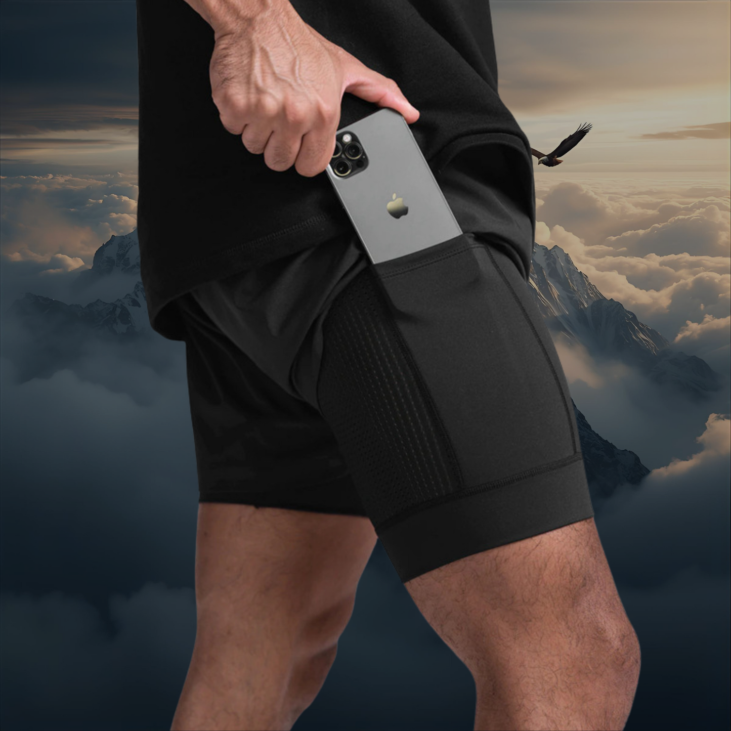 King Solomon | AbbaFit 2-in-1 Premium Performance Shorts