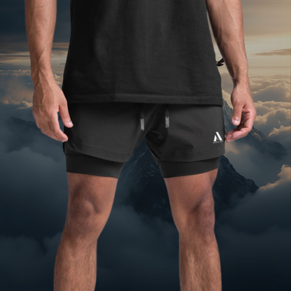 King Solomon | AbbaFit 2-in-1 Premium Performance Shorts